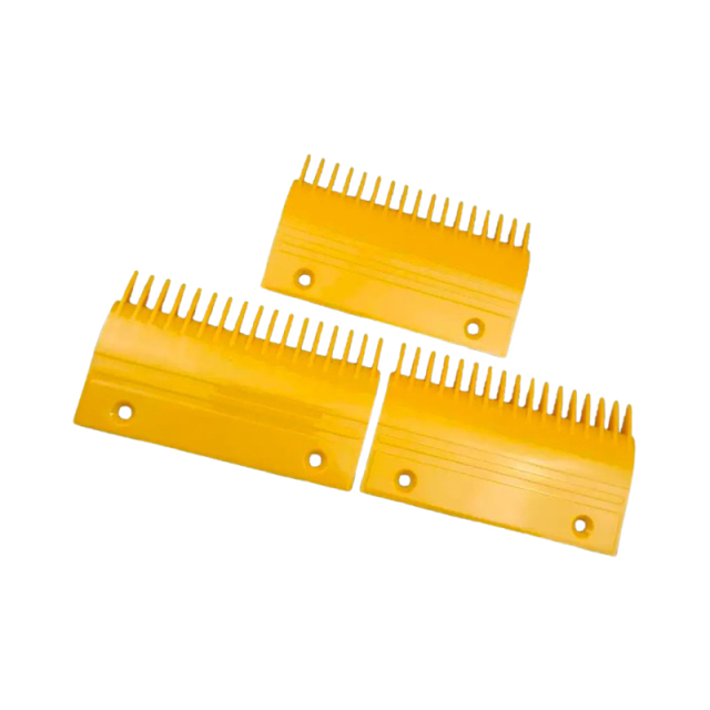 Hyundai Escalator Parts Escalator Comb Plate 17 Teeth Yellow Comb Plate S655B6