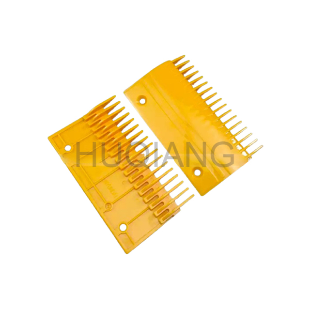 Hyundai Escalator Parts Escalator Comb Plate 17 Teeth Yellow Comb Plate S655B6