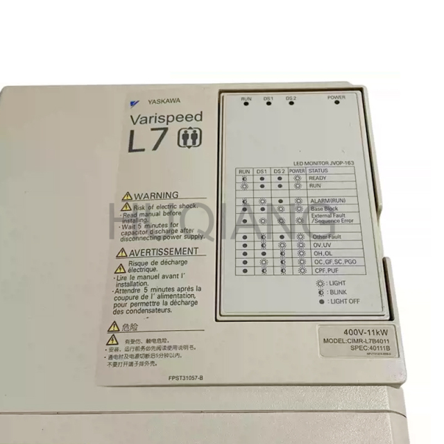 Yaskawa Elevator Parts L7 Elevator Inverter CIMR-L7B4011 47P5 4015 G7 G7B4011