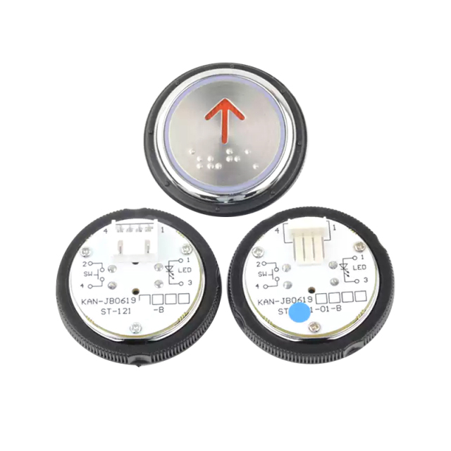 Elevator Parts Elevator Push Button Braille Round Keypad KAN-JB0619 BR38A ST-1211-01-B