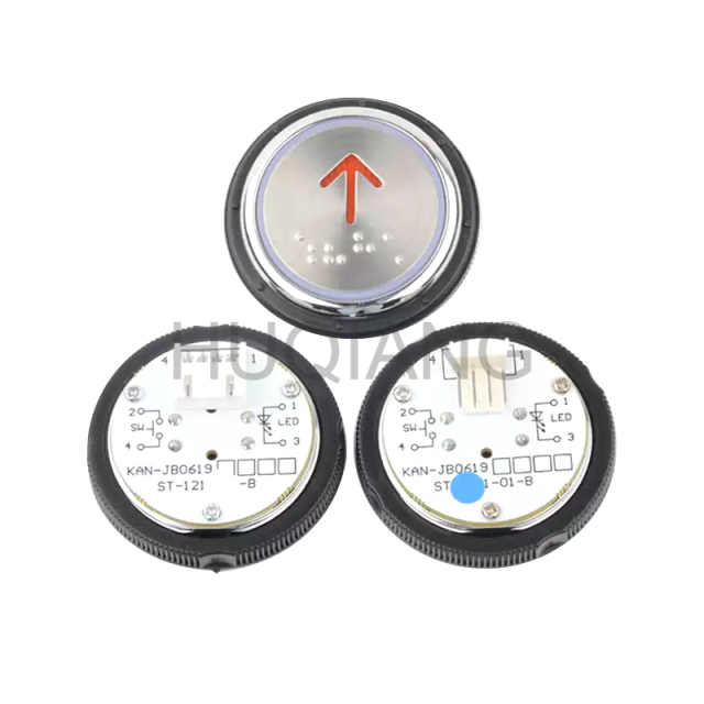 Elevator Parts Elevator Push Button Braille Round Keypad KAN-JB0619 BR38A ST-1211-01-B