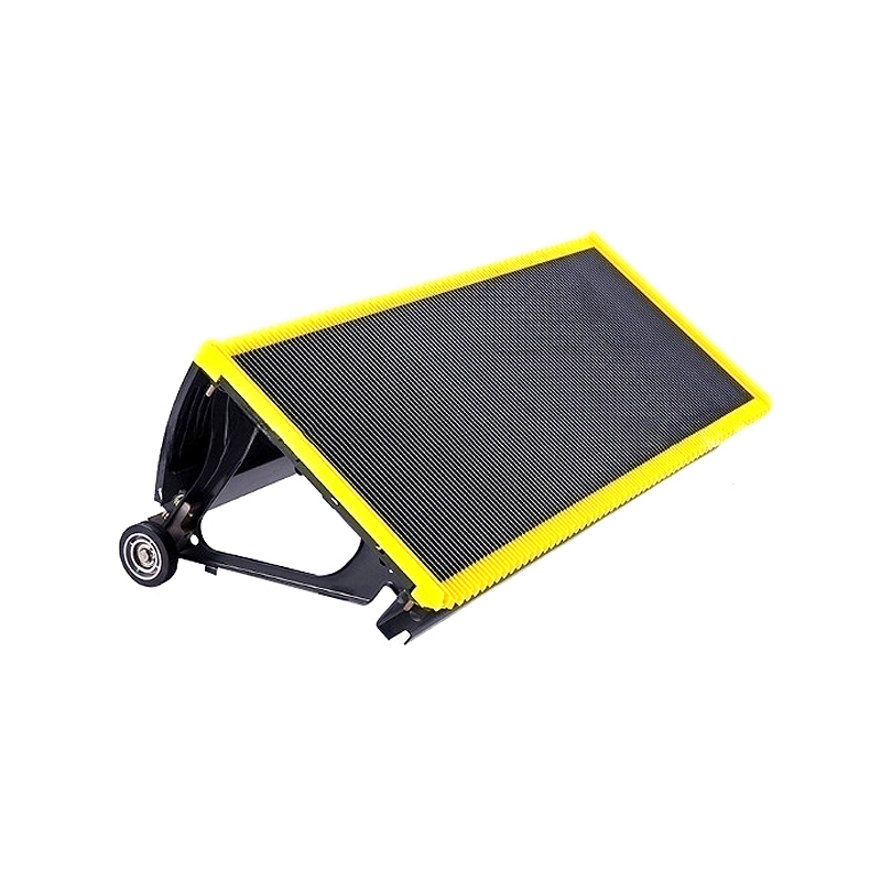 Hitachi Escalator Parts Stainless Steel Steps Four Sides Yellow Edge Escalator Step Treads