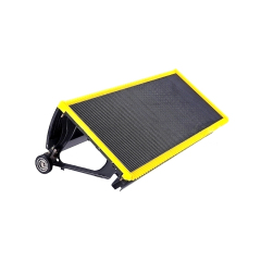 Hitachi Escalator Parts Stainless Steel Steps Four Sides Yellow Edge Escalator Step Treads