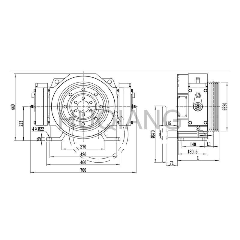 Monadrive Elevator Parts Permanent Magnetic Synchronous Gearless Elevator Traction Machine Villa Elevator Household Mainframe MCK100 MCG MONA