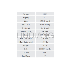 Monadrive Elevator Parts Traction Machine Elevator Traction Wheel Brake MCK500 EMK12K