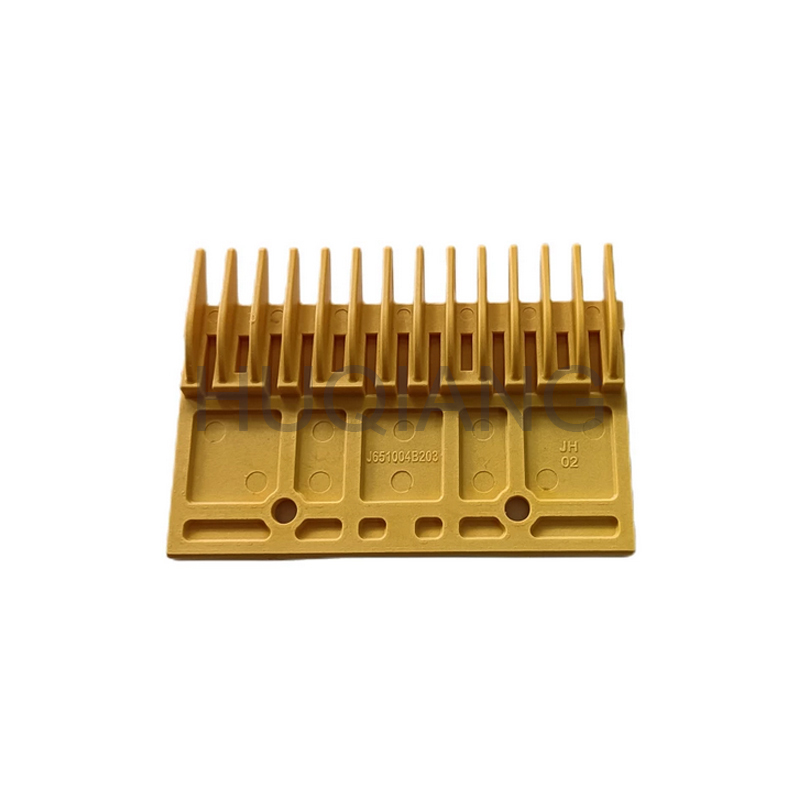 Mitsubishi Escalator Parts Escalator Comb Plate Yellow Plastic Comb Plate J651004B203