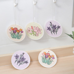 Esponja de algodón de pulpa de madera de flor redonda comprimida *10 piezas (patrón aleatorio)