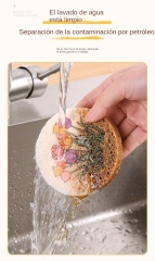 Esponja de algodón de pulpa de madera de flor redonda comprimida *10 piezas (patrón aleatorio)