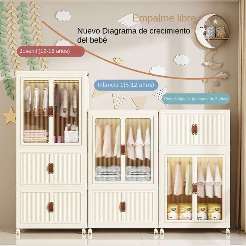 TUMEY-9040 CLOSET INFANTIN  mueble de la marca Tumey de 4 Y 3 niveles