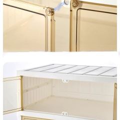 Caja de zapatos de plástico transparente apilable de 6 capas de la marca Tumey, puede contener 12 pares de zapatos, caja de almacenamiento de zapatos de armario, caja de almacenamiento de zapatos modular, caja de almacenamiento de zapatos de plástico blan