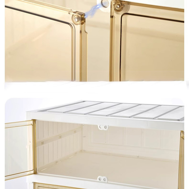 Caja de zapatos de plástico transparente apilable de 6 capas de la marca Tumey, puede contener 12 pares de zapatos, caja de almacenamiento de zapatos de armario, caja de almacenamiento de zapatos modular, caja de almacenamiento de zapatos de plástico blan