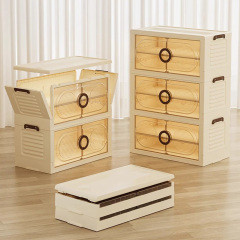 Zapatero plegable de 5 niveles con divisores, modelo 2931 de Tumey, con capacidad para 27 pares de zapatos, zapatero plegable para guardarropa, caja de almacenamiento de zapatos plegable, caja de zapatos apilable transparente con puertas, fácil de ensambl