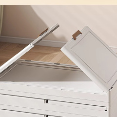 TUMEY-265 1 pieza Armario de almacenamiento plegable de 55 cm de ancho, caja plegable de doble puerta, armario de almacenamiento con ruedas de doble puerta opcional de 2 a 5 capas, estante de almacenamiento de juguetes para ropa para el hogar/niños