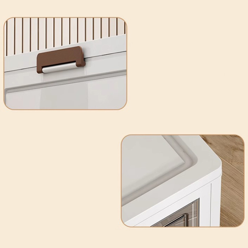 TUMEY-265 1 pieza Armario de almacenamiento plegable de 55 cm de ancho, caja plegable de doble puerta, armario de almacenamiento con ruedas de doble puerta opcional de 2 a 5 capas, estante de almacenamiento de juguetes para ropa para el hogar/niños