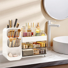 TUMEY-8076 Soporte de exhibición de cosméticos, caja de almacenamiento de escritorio, caja de almacenamiento de cosméticos, clasificación de almacenamiento de baño, estante de almacenamiento de suministros de estudio