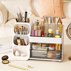 TUMEY-8076 Soporte de exhibición de cosméticos, caja de almacenamiento de escritorio, caja de almacenamiento de cosméticos, clasificación de almacenamiento de baño, estante de almacenamiento de suministros de estudio
