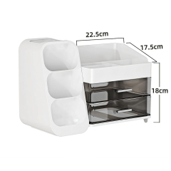 TUMEY-8076 Soporte de exhibición de cosméticos, caja de almacenamiento de escritorio, caja de almacenamiento de cosméticos, clasificación de almacenamiento de baño, estante de almacenamiento de suministros de estudio