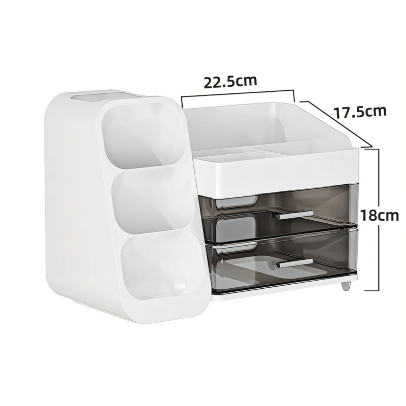 TUMEY-8076 Soporte de exhibición de cosméticos, caja de almacenamiento de escritorio, caja de almacenamiento de cosméticos, clasificación de almacenamiento de baño, estante de almacenamiento de suministros de estudio