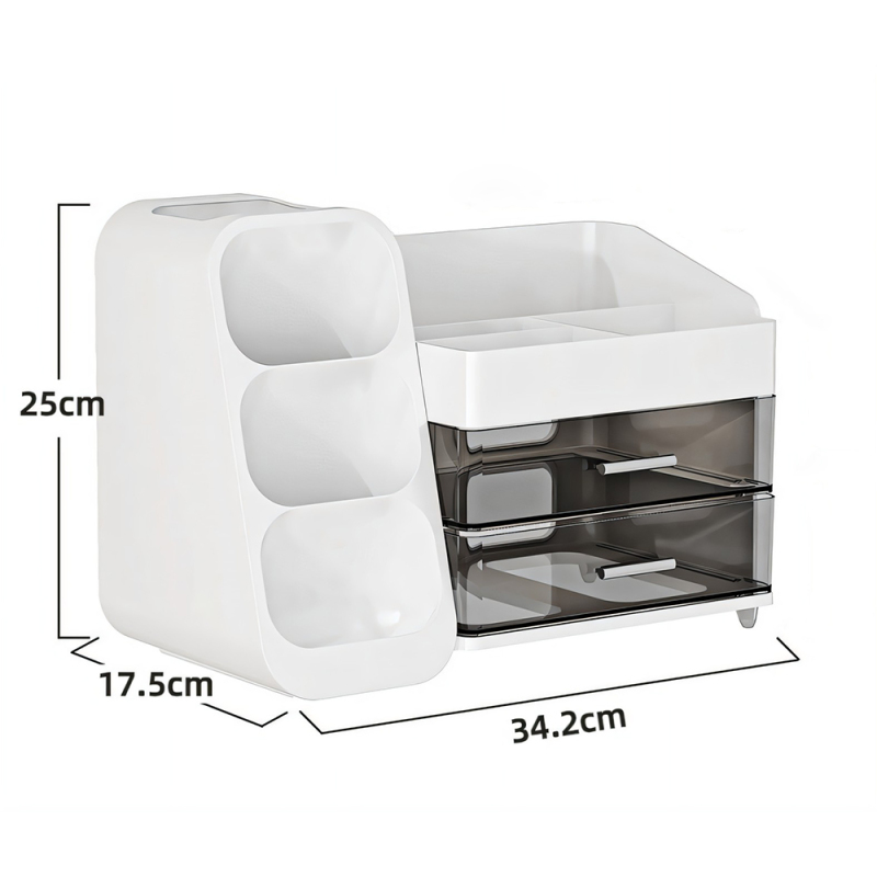 TUMEY-8076 Soporte de exhibición de cosméticos, caja de almacenamiento de escritorio, caja de almacenamiento de cosméticos, clasificación de almacenamiento de baño, estante de almacenamiento de suministros de estudio