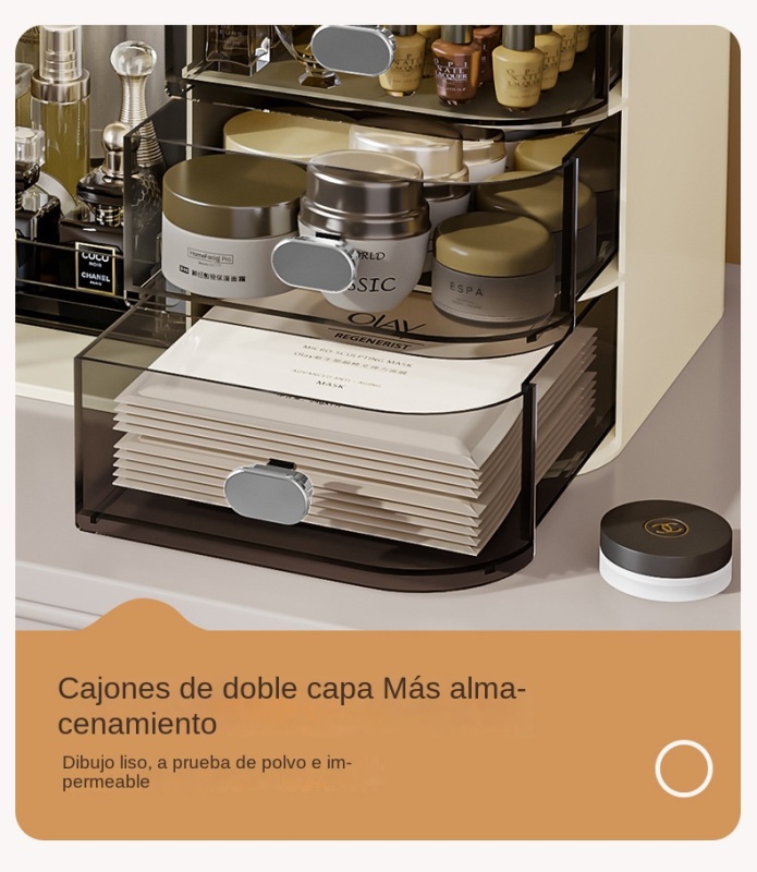TUMEY-3028 Caja de almacenamiento de maquillaje de escritorio