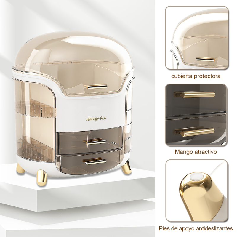 TUMEY-ZG3028 Armario de almacenamiento de cosméticos de escritorio