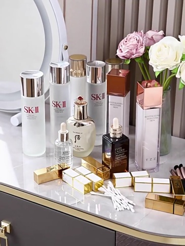 TUMEY-8076  ORGANIZADOR GEMA Soporte de exhibición de cosméticos, caja de almacenamiento de escritorio,