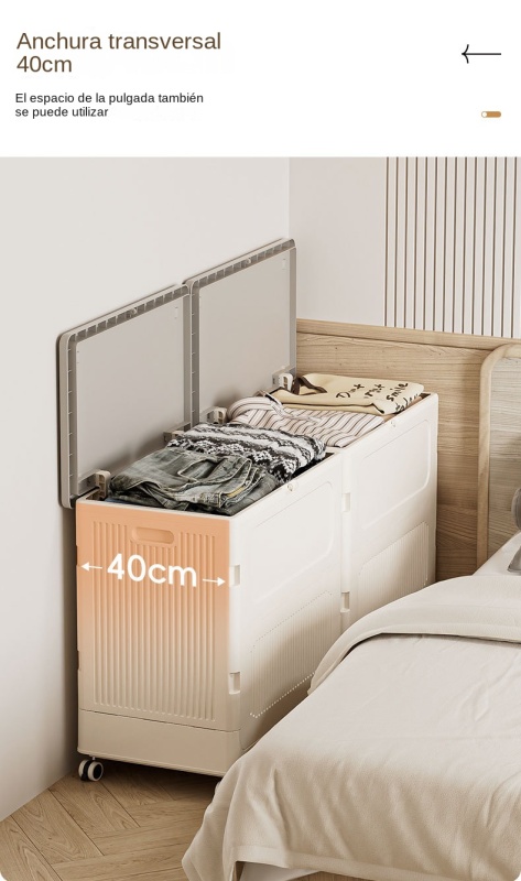 HE068-1MG Almacenamiento plegable, gran capacidad de almacenamiento móvil con tapa plegable sucio cesta, armario de almacenamiento de ropa