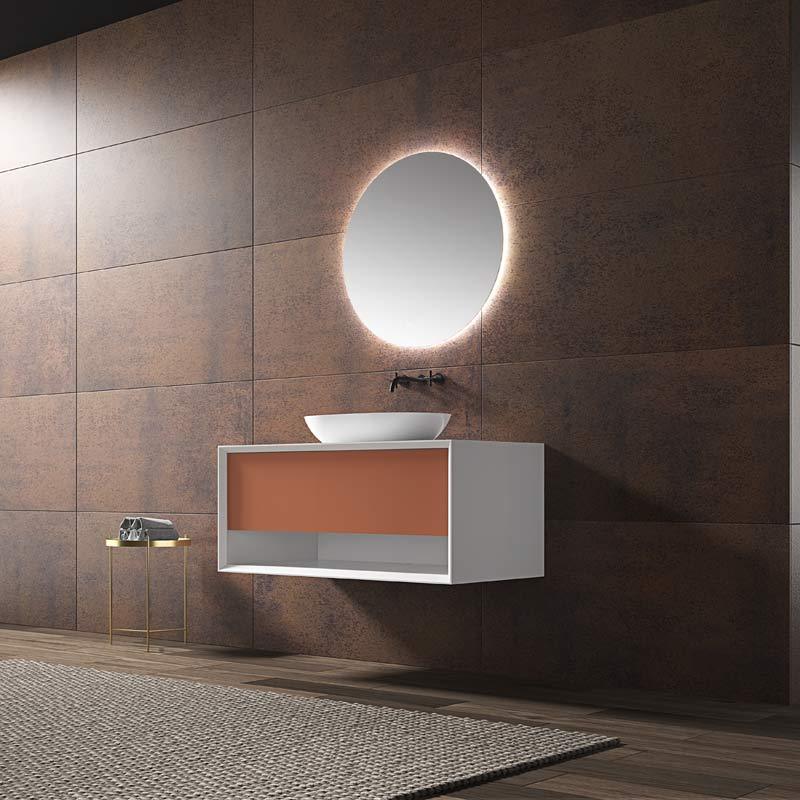 Wholesale High End Quality Single Counter Top Sink Wall Mounted Hanging Bathroom Vanity Cabinet TW-2200
