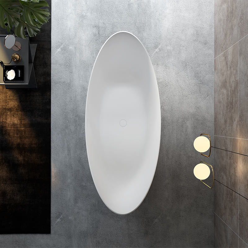 Beliebte Großhandelsdesigner-Mondförmige freistehende Acrylbadewanne TW-7618