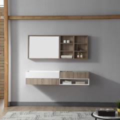 Hochwertiger, einzigartiger Design-Einzel-Unterbauwaschbecken-Wand-Badezimmer-Waschtischschrank TW-1017 im Großhandel