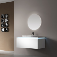 Wholesale Price Single Counter Top Sink Wall Mounted Hanging Bathroom Vanity Cabinet WBL-0521