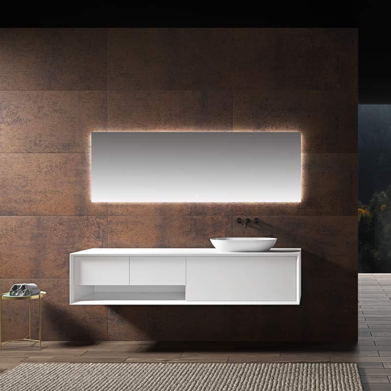 Popular Wholesale Designer Single Counter Top Sink Wall Mounted Hanging Bathroom Vanity Cabinet TW-2216