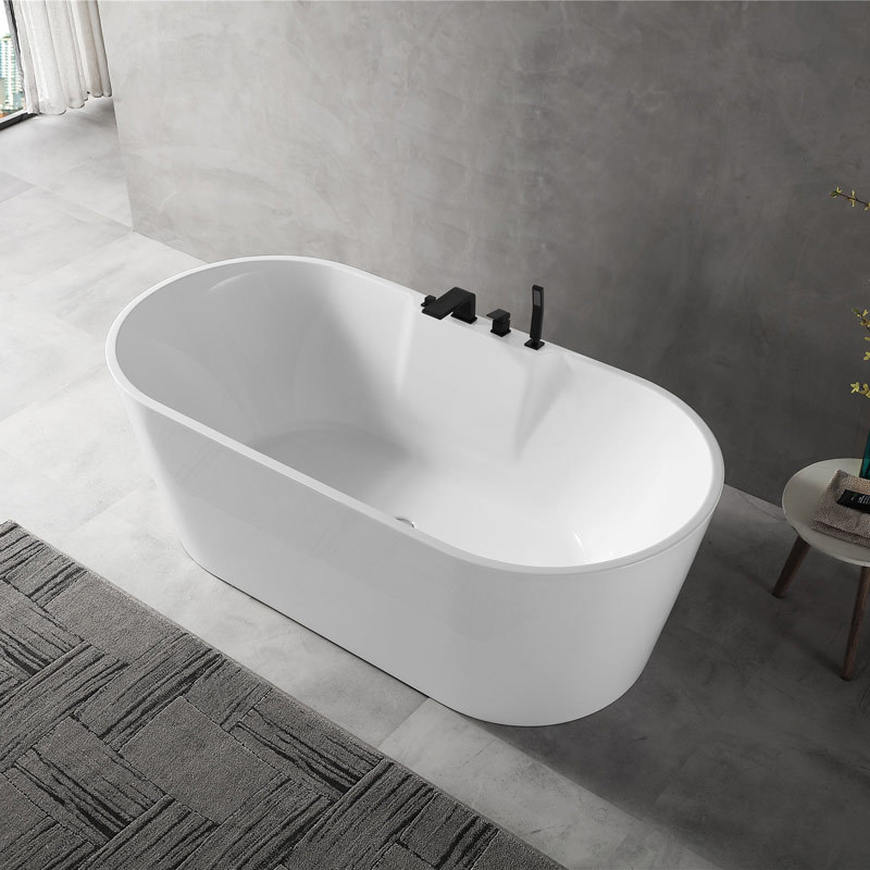 China Wholesale Factory Oval Freestanding Stone Resin Bathtub TW-8831