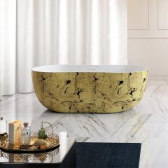 Factory Wholesale Luxury Oval Freestanding Acrylic Hourglass Bathtub TW-7603G