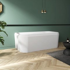 Beliebte Großhandels-Designer-Rückwand-Freistehende Acrylbadewanne TW-7636