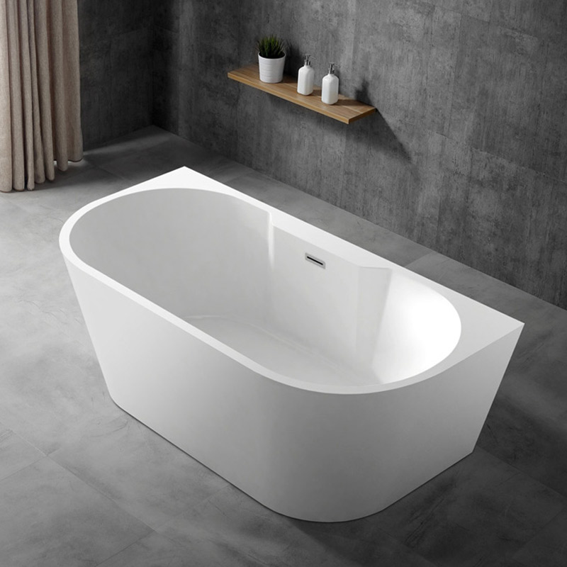 Wholesale High End Quality Oval Back To Wall Freestanding Acrylic Bathtub TW-6691