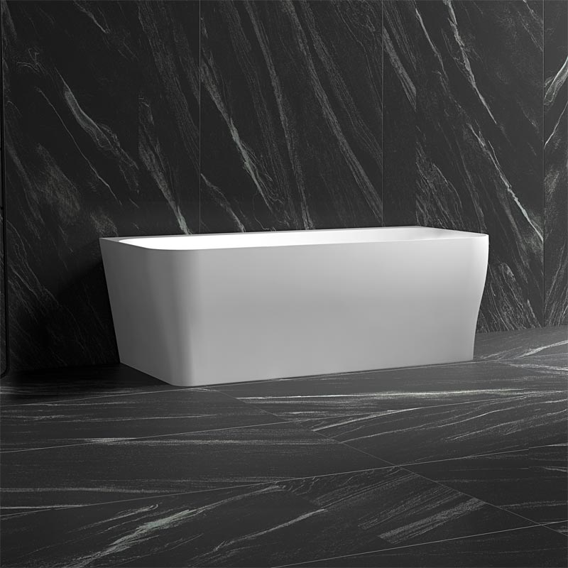 Hot Style Wholesale Back To Wall Rectangle Freestanding Acrylic Bathtub TW-7609