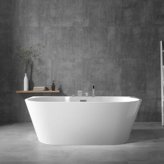 Wholesale High End Quality Oval Back To Wall Freestanding Acrylic Bathtub TW-6691