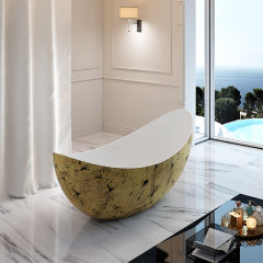 China Wholesale Factory New Design Moon-Shaped Freestanding Acrylic Bathtub TW-7618G