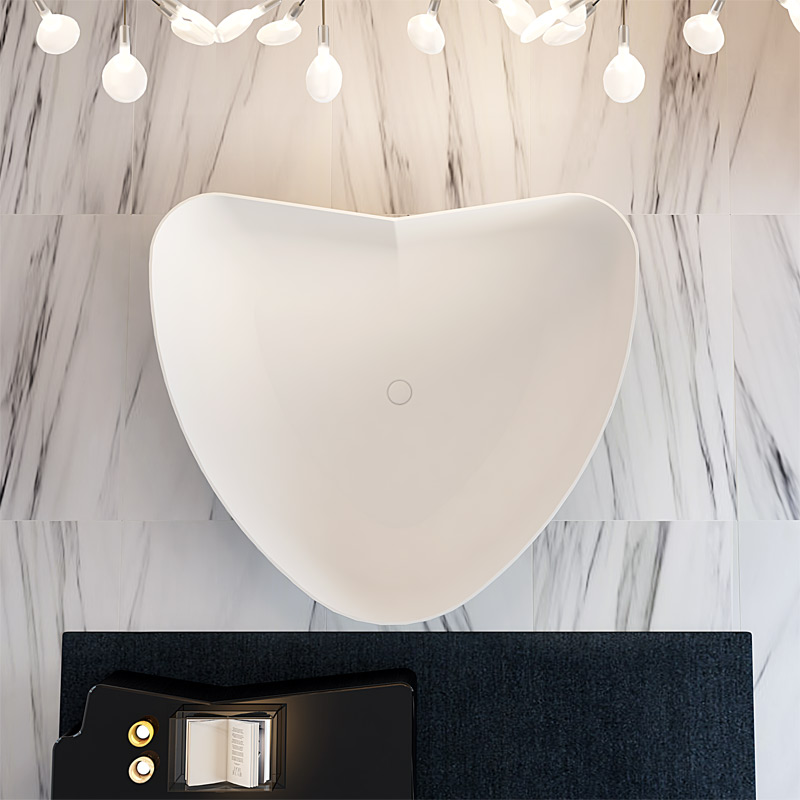 Wholesale Price Heart-shaped Freestanding Acrylic Bathtub TW-7663G