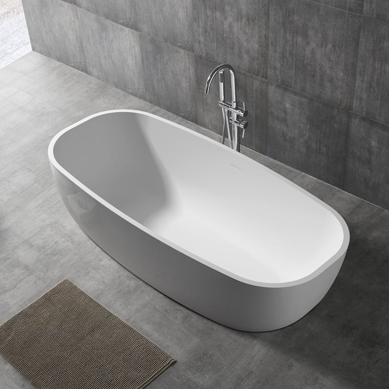 Factory Supply Quality Assurance Oval Freestanding Artificial Stone Bathtub XA-8802