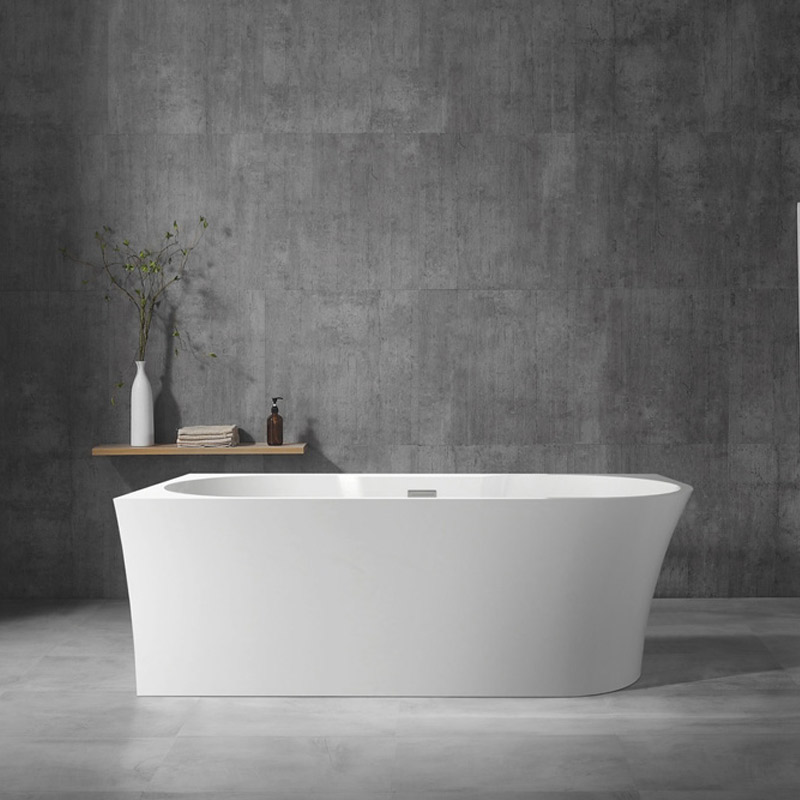 Werkseitige Qualitätssicherung, freistehende Eckbadewanne aus Acryl TW-6690