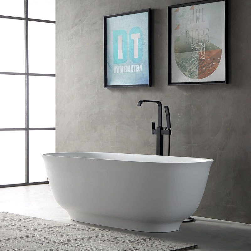 Hochwertige ovale freistehende Badewanne aus Kunststein mit einzigartigem Design im Großhandel XA-8823