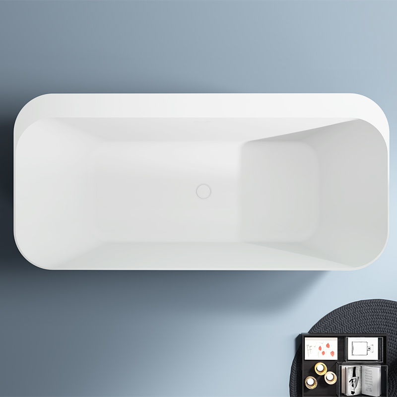 Popular Wholesale Designer Rectangle Back To Wall Freestanding Acrylic Bathtub TW-7677