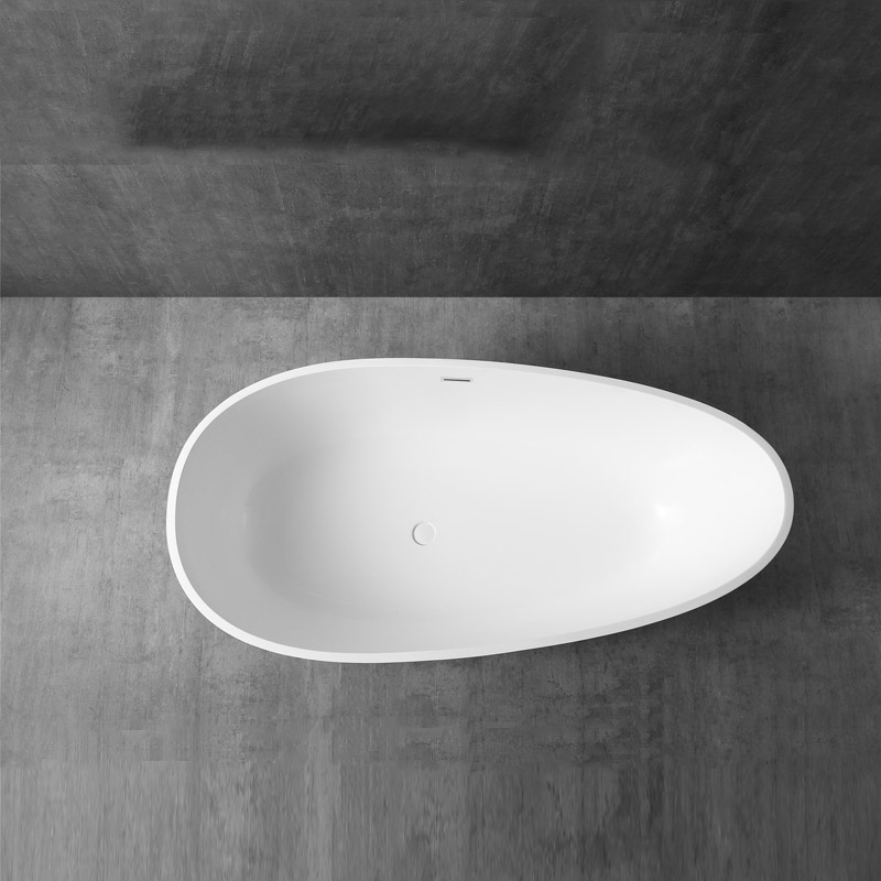 Supplier Colorful Oval Egg-Shaped Freestanding Artificial Stone Bathtub XA-8806