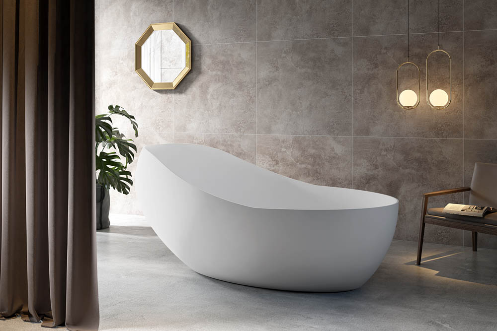 White Oval Freestanding Acrylic Bathtubs TW-7662