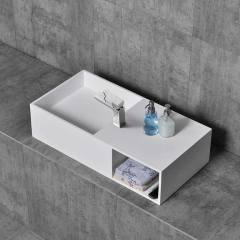 Wholesale Fashion Rectangle Counter Top Sink & Wall Hung Single Wash Basin XA-G18