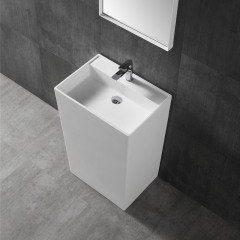 Werkseitige Qualitätssicherung, freistehendes Handwaschbecken aus Kunststein XA-Z06