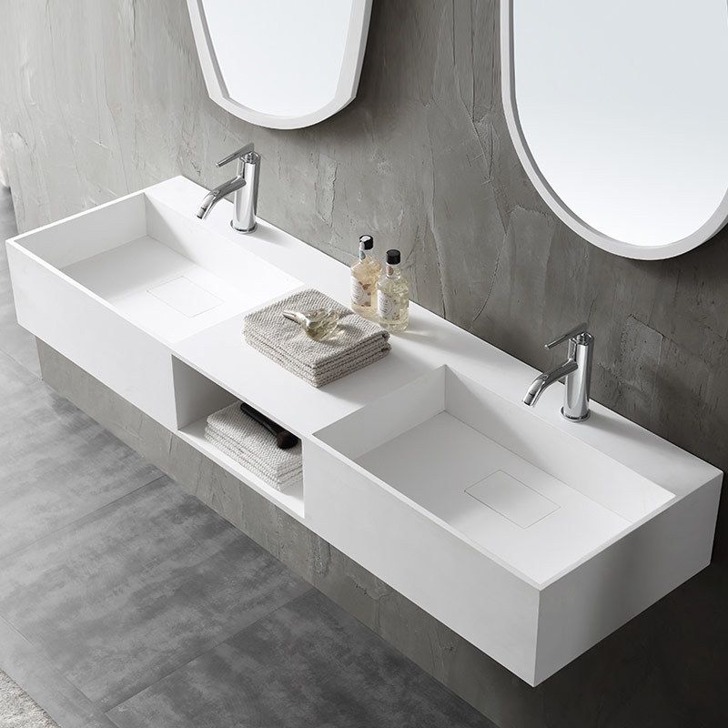 Factory Wholesale Wall Hung Solid Surface Wash Basin TW-G235