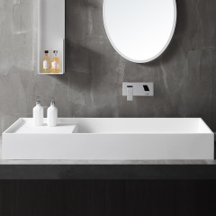Wholesale Fashion Rectangle Counter Top Sink & Wall Hung Single Wash Basin XA-G30
